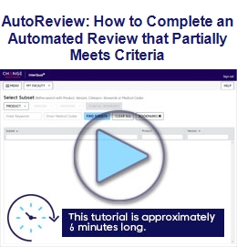 How to Complete an Automated Review that Partially Meets Criteria Tutorial